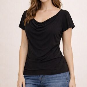 Chic Black Short Sleeve Women's Top
